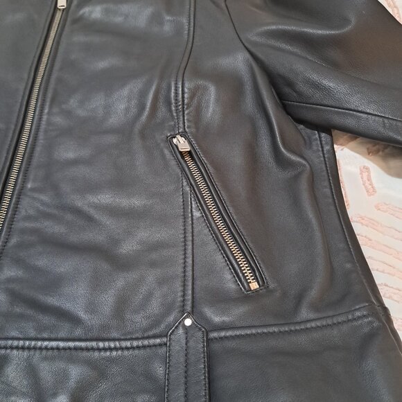 NEW! XL Marc New York Andrew Marc 100% Genuine Leather Racer Moto Jacket - Picture 4 of 7